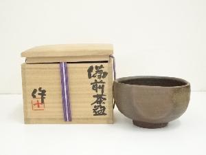 備前焼　稲荷作造　茶碗（共箱）